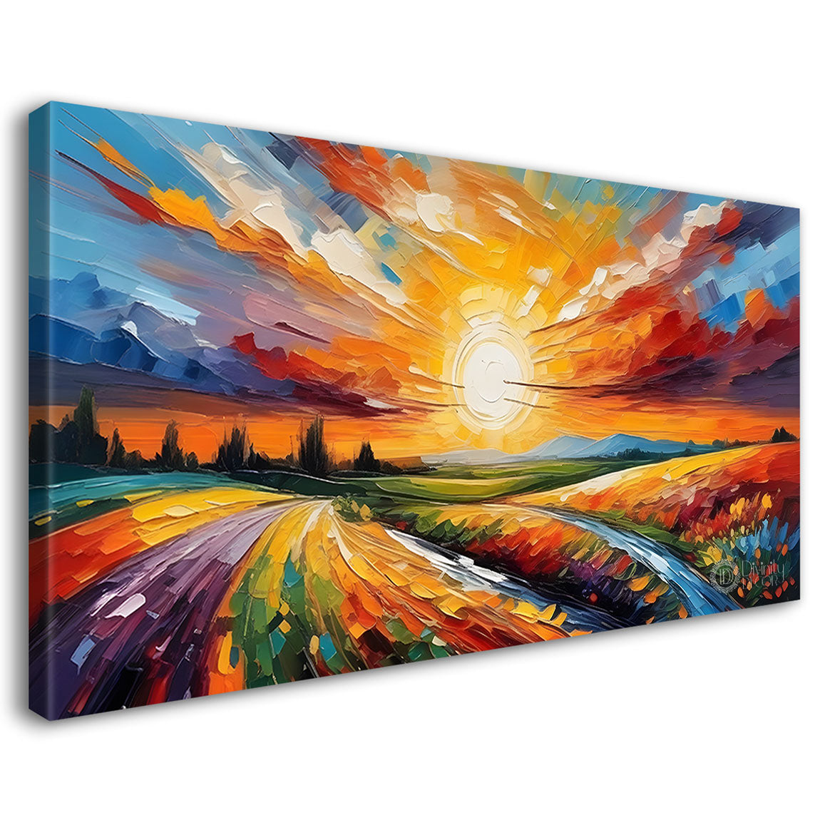 Sunrise landscape scenery Canvas Painting - Nature Art -485