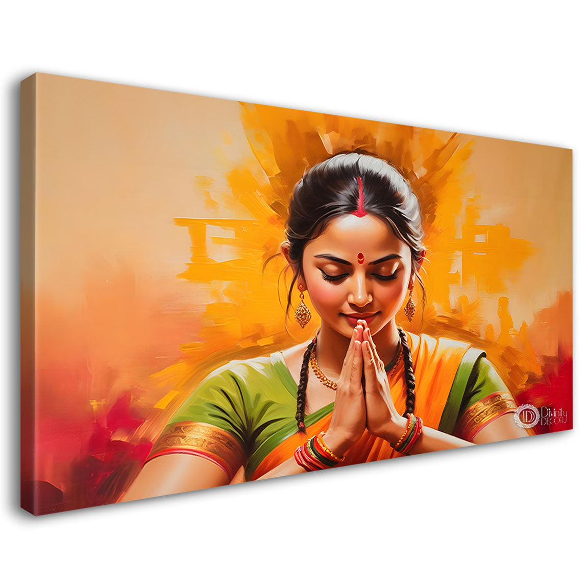 Beauty in brown lady textured modern art Canvas Painting - Design - Modern-L-496