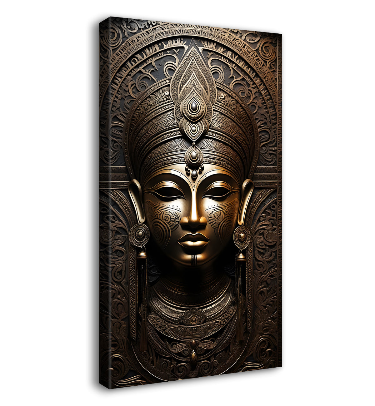 Egyptian face with dark golden modern art painting Canvas Painting - Design - Modern-V-49