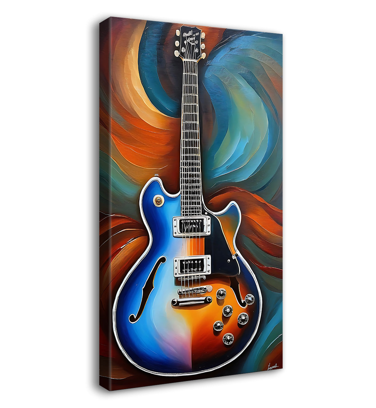 Colourful electric guitar painting Canvas Painting - Design - Modern-V-4