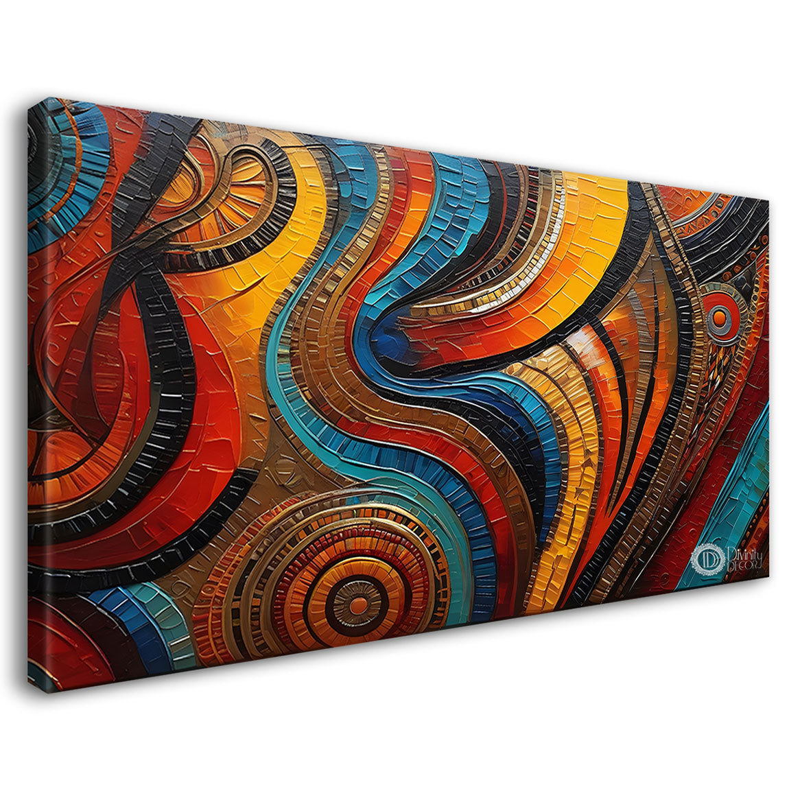 Colorful Textured Modern art Canvas Painting - Design - Modern-L-4