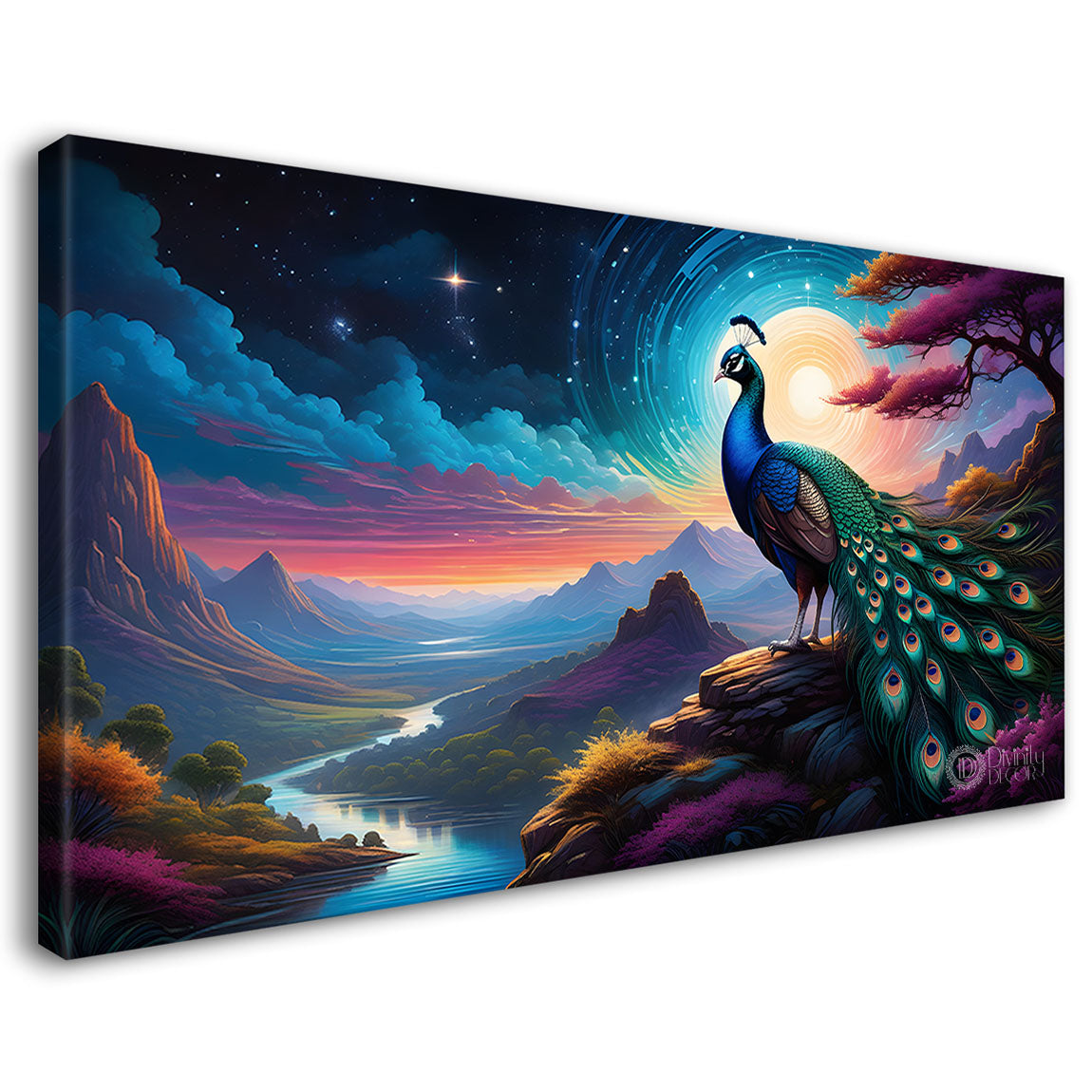 Peacock on the mountain oil painting Canvas Painting - Design - Peacock-50