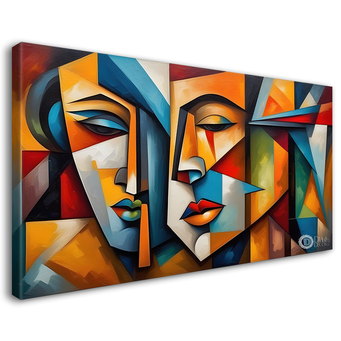 Multiple faces in textured modern art Canvas Painting - Design - Modern-L-500