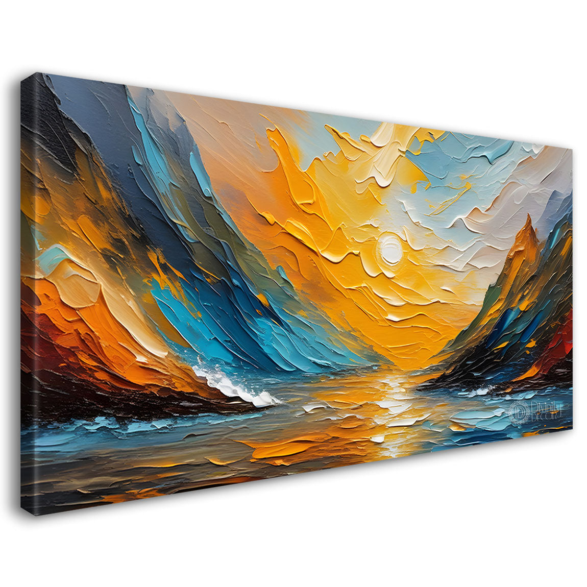 Colorful mountains painting Canvas Painting - Nature Art -500
