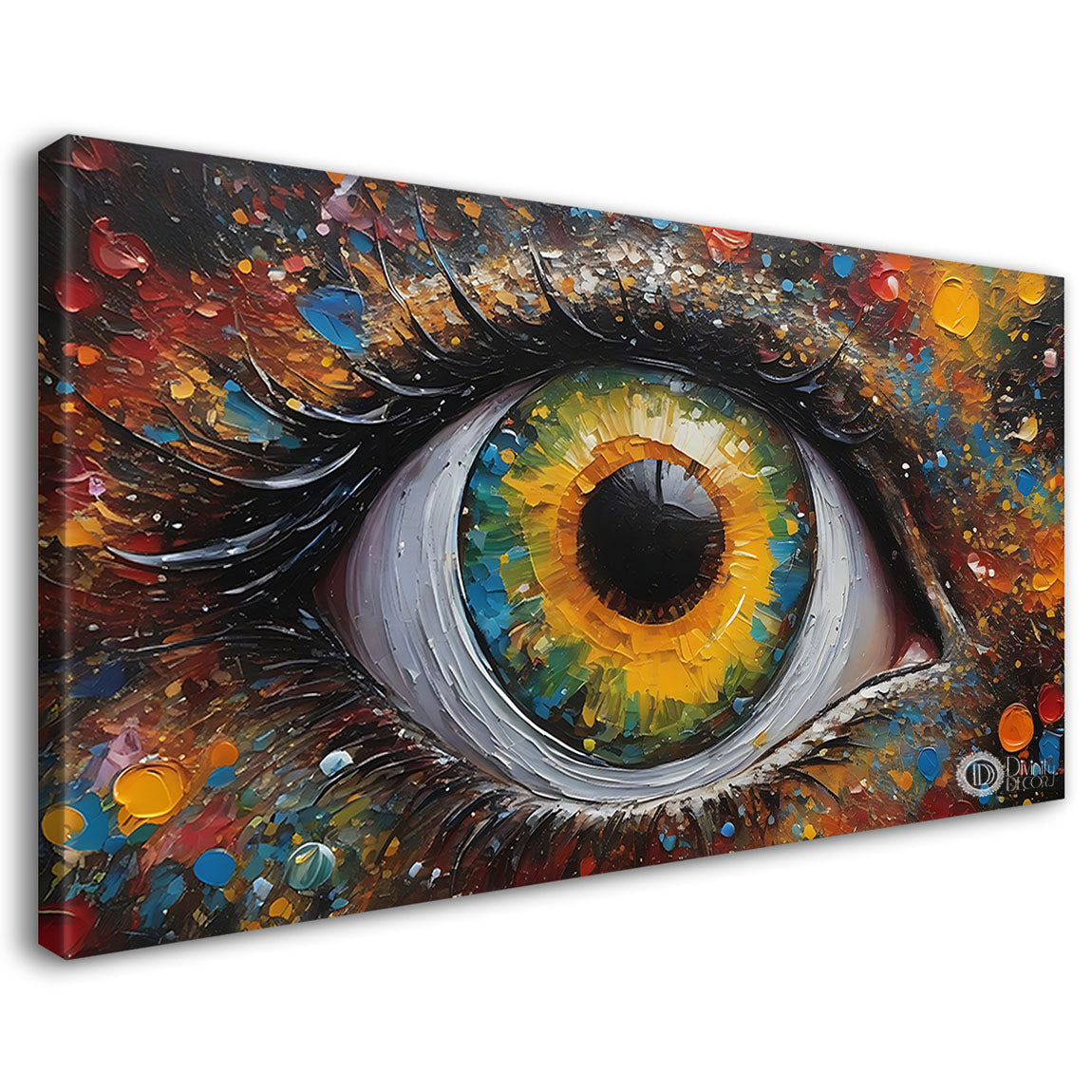 Eye in textured modern art Canvas Painting - Design - Modern-L-503