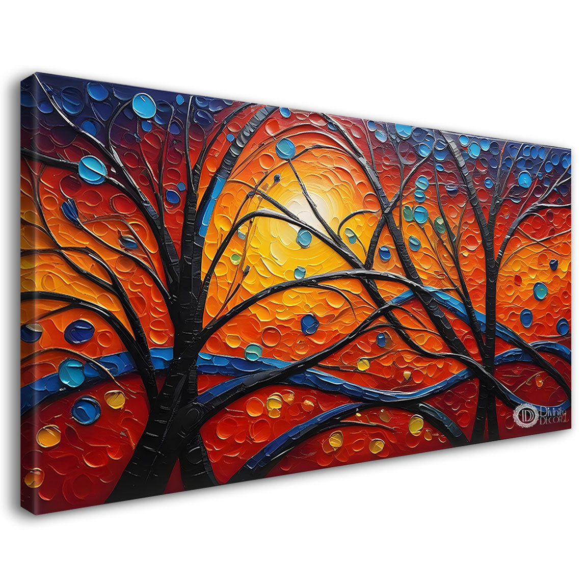 Textured tree modern art Canvas Painting - Design - Modern-L-50