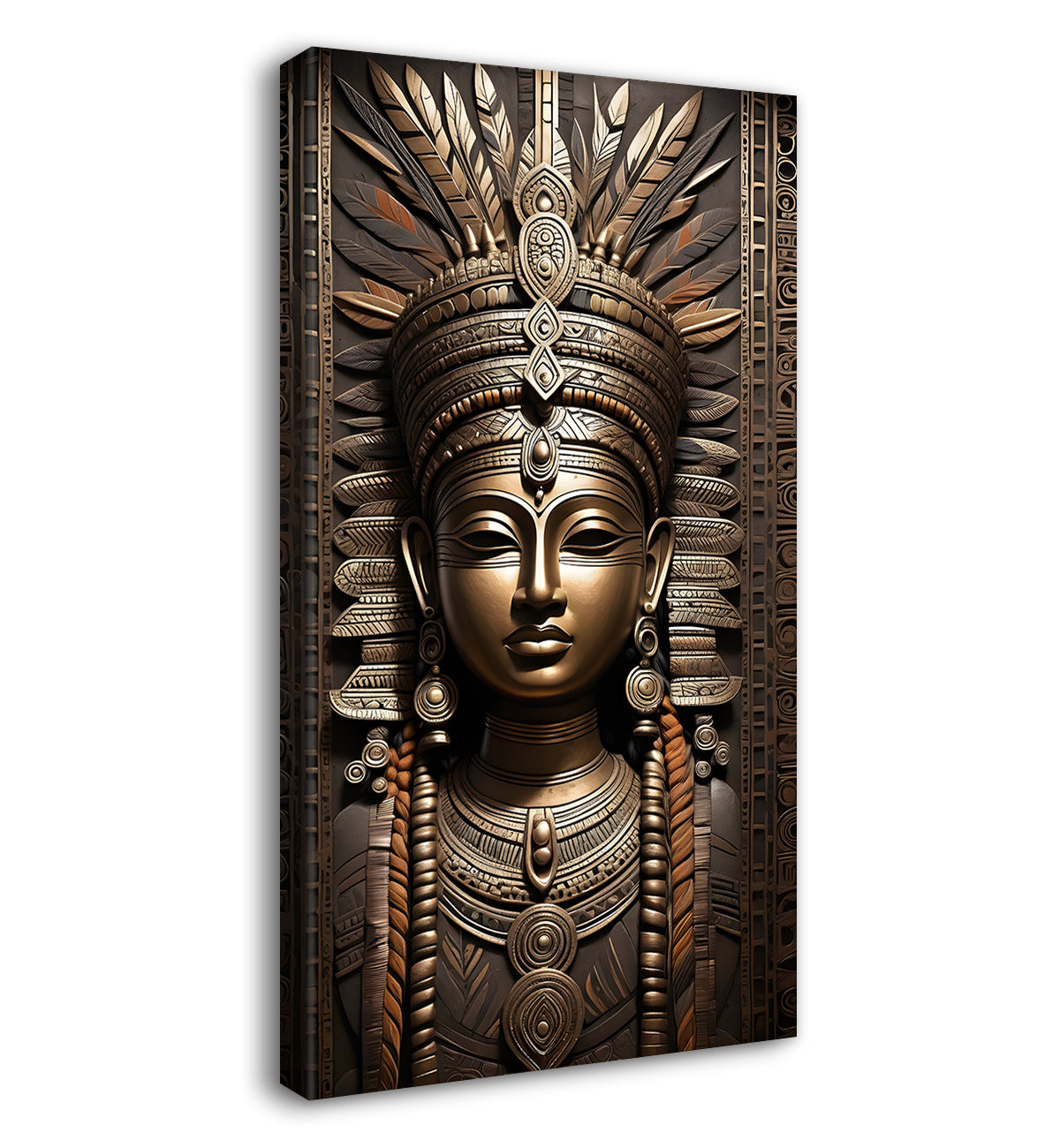 Egyptian face with dark golden modern art painting Canvas Painting - Design - Modern-V-50