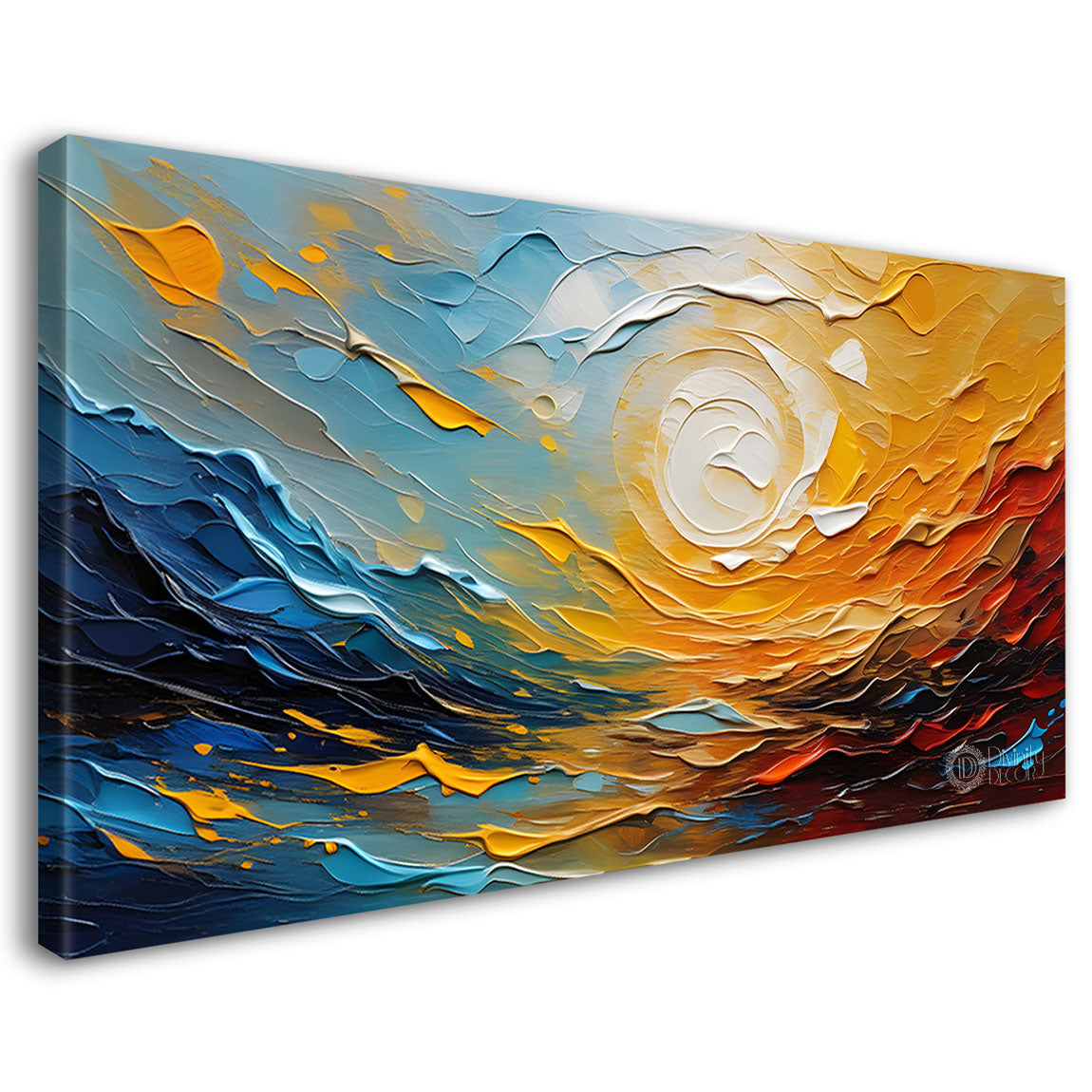 Colorful sky textured painting Canvas Painting - Nature Art -518