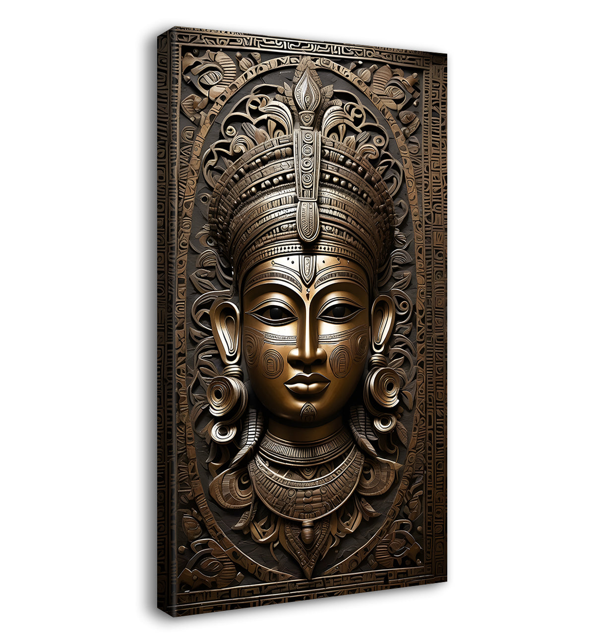 Egyptian face with dark golden modern art painting Canvas Painting - Design - Modern-V-51