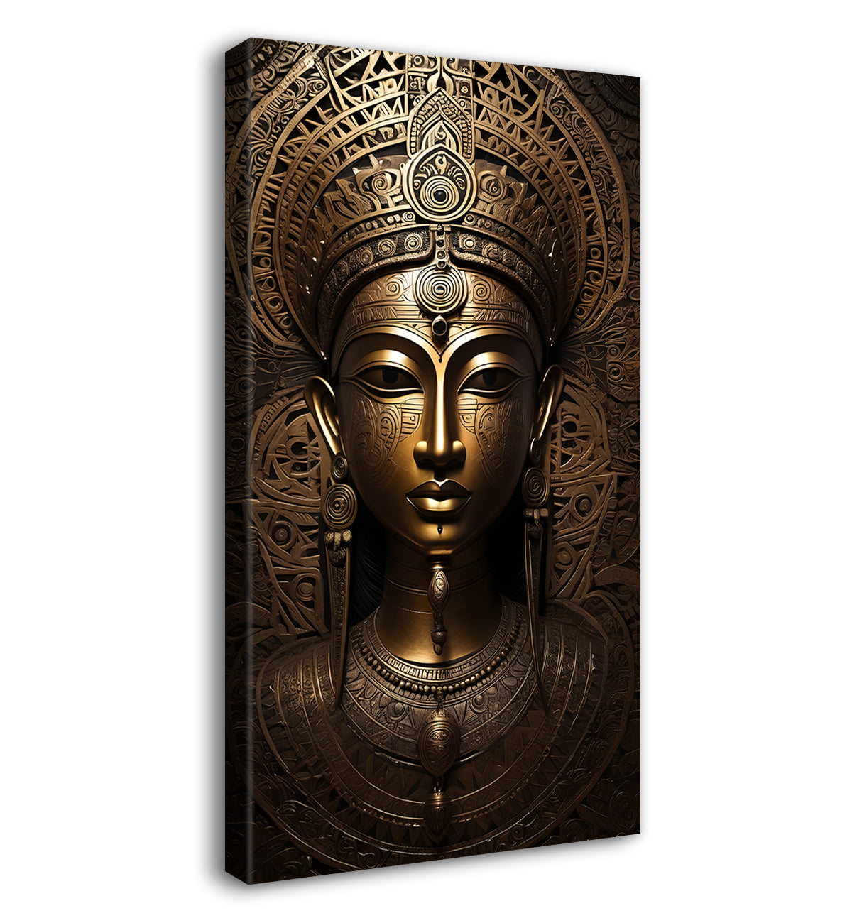 Egyptian face with dark golden modern art painting Canvas Painting - Design - Modern-V-52