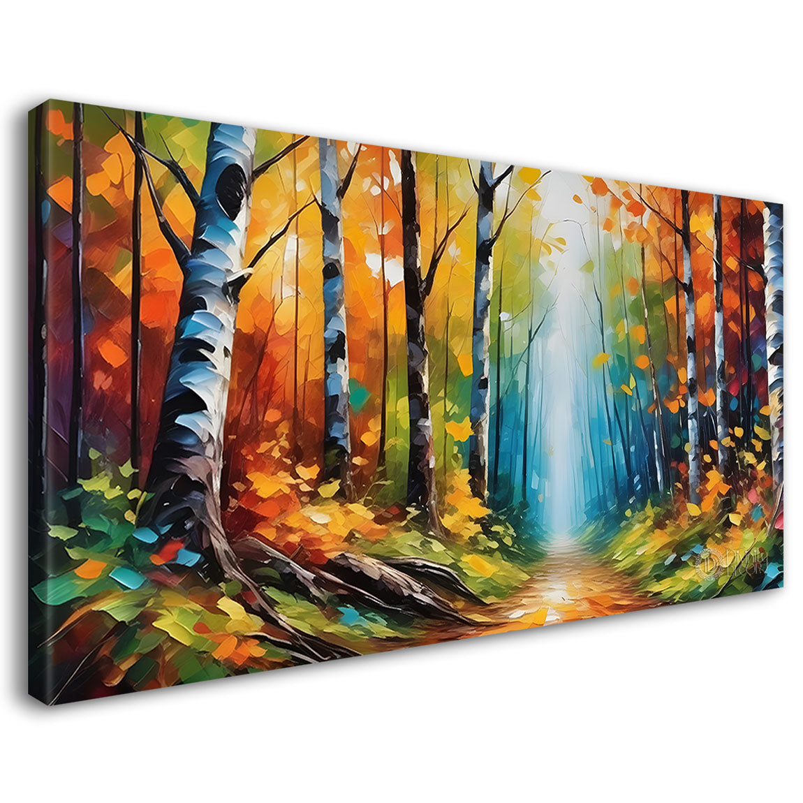 Colorful trees painting Canvas Painting - Nature Art -553