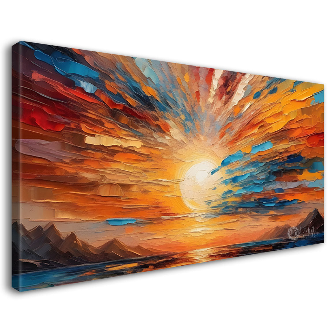 Sunrise view textured painting Canvas Painting - Nature Art -555