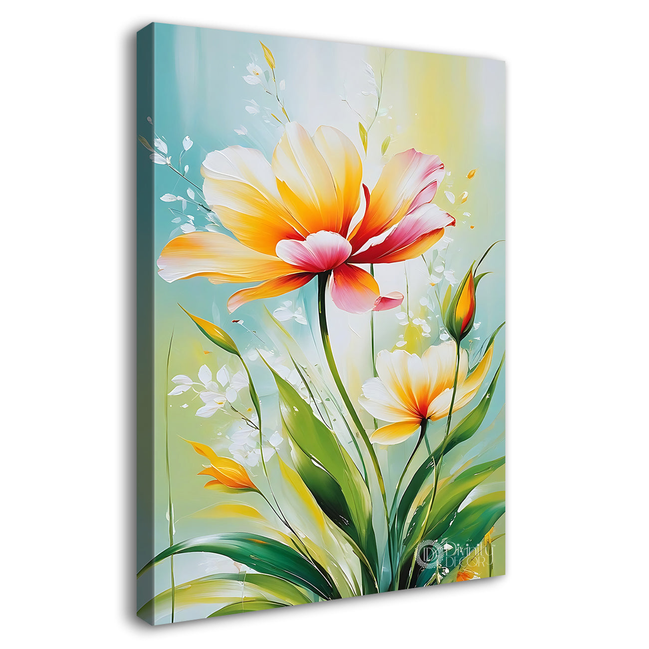 Yellow flower in green background - Flower-V-571