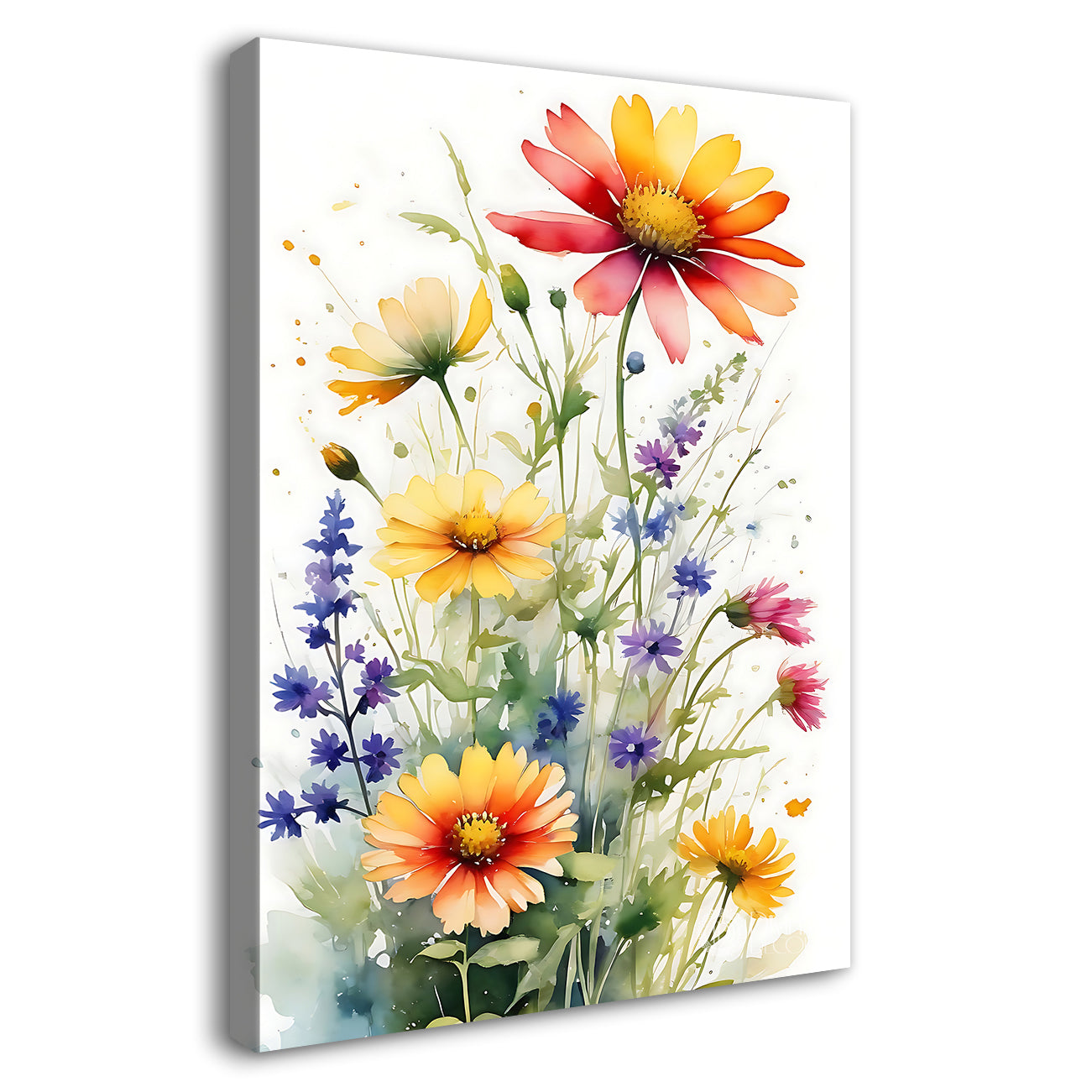 Yellow flowers in light textuerd art  - Flower-V-580