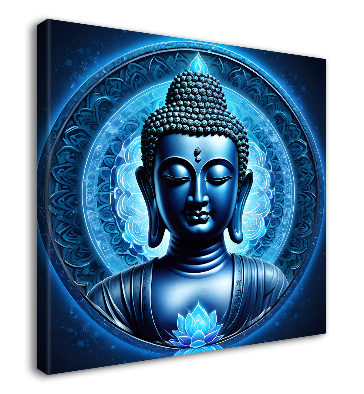Dark blue Buddha painting 24x24 inch Buddha-S-58