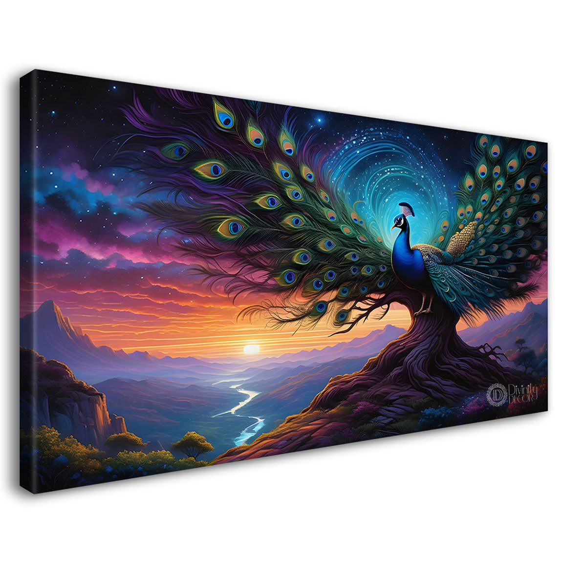 Peacock beautiful scenery modern art Canvas Painting - Design - Peacock-59