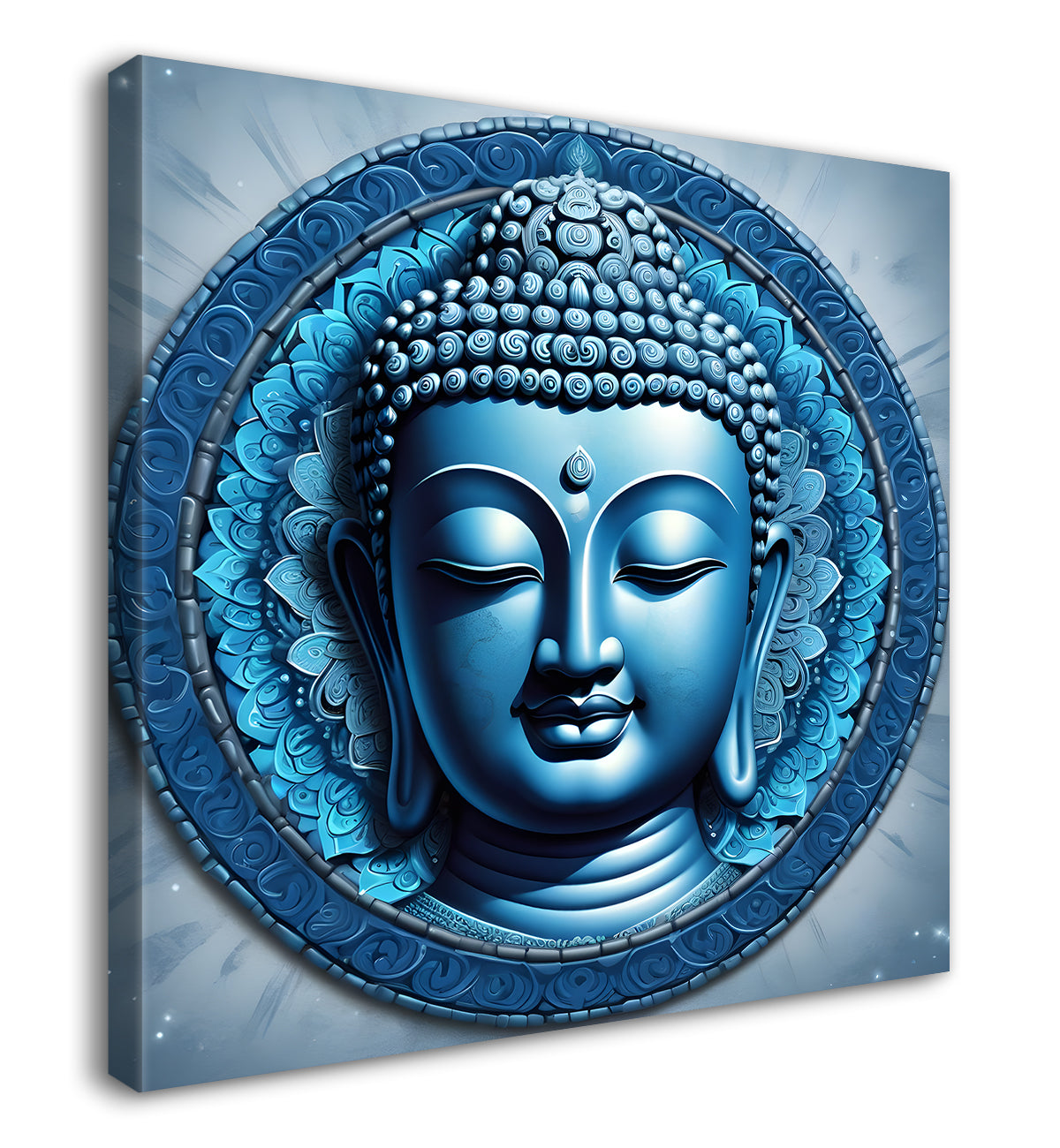 Dark blue Buddha painting 24x24 inch Buddha-S-59
