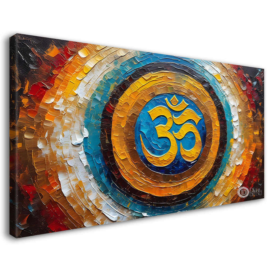 Colorful Textured om art Canvas Painting - Design - Modern-L-5