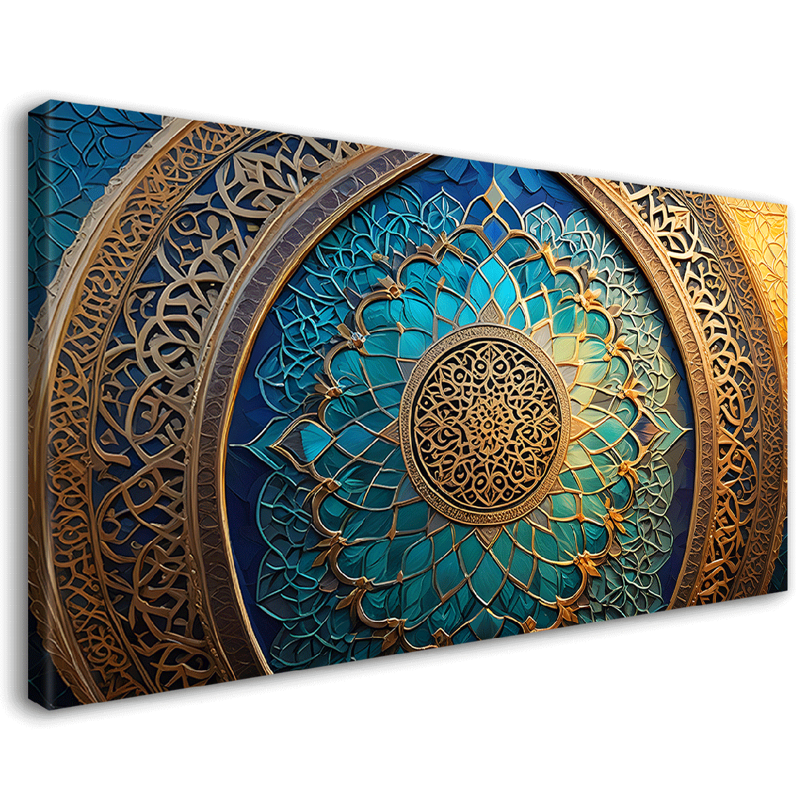Islamic textured modern art in bright colors Canvas Painting - Islamic ...