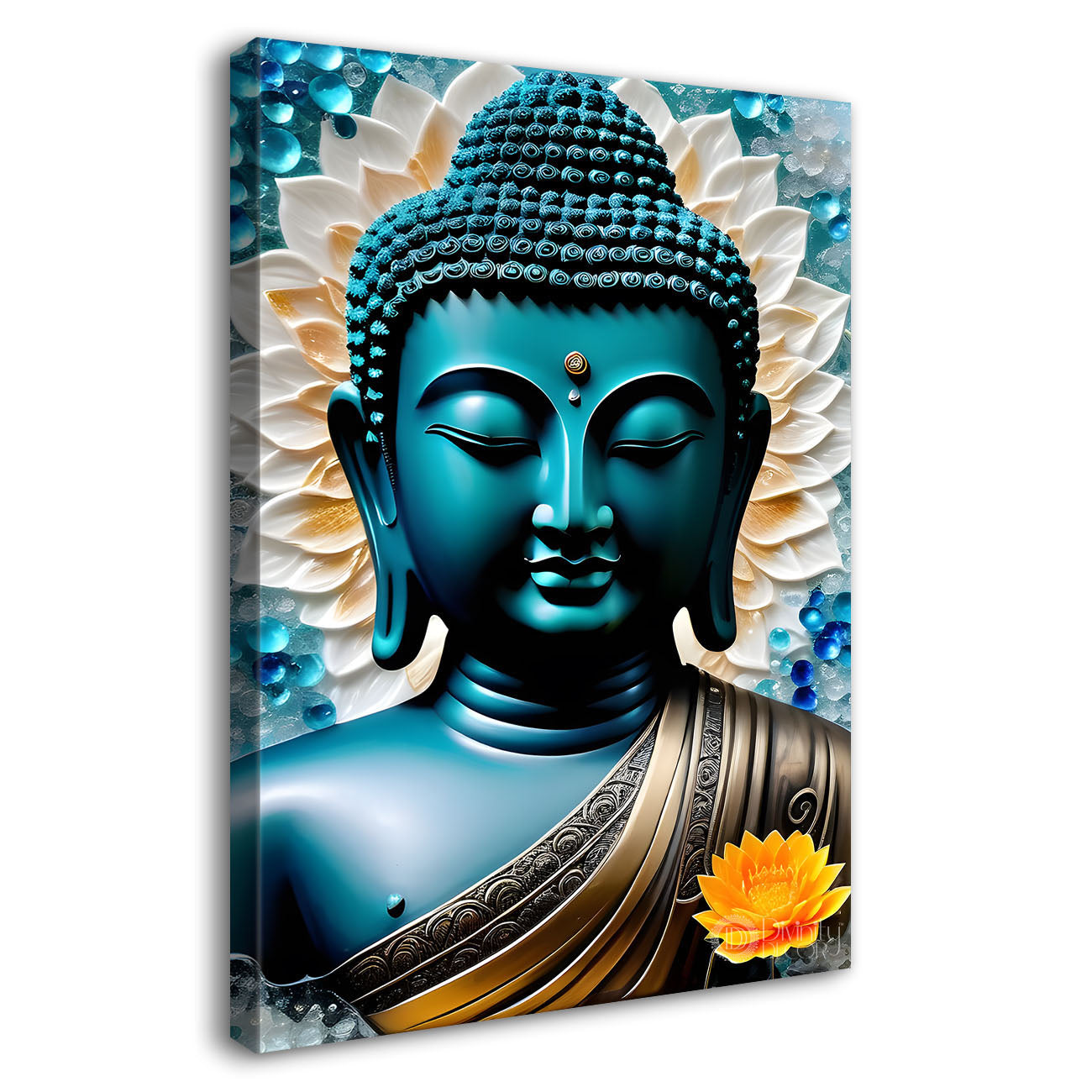 Blue buddha with white background  - Buddha-V-60