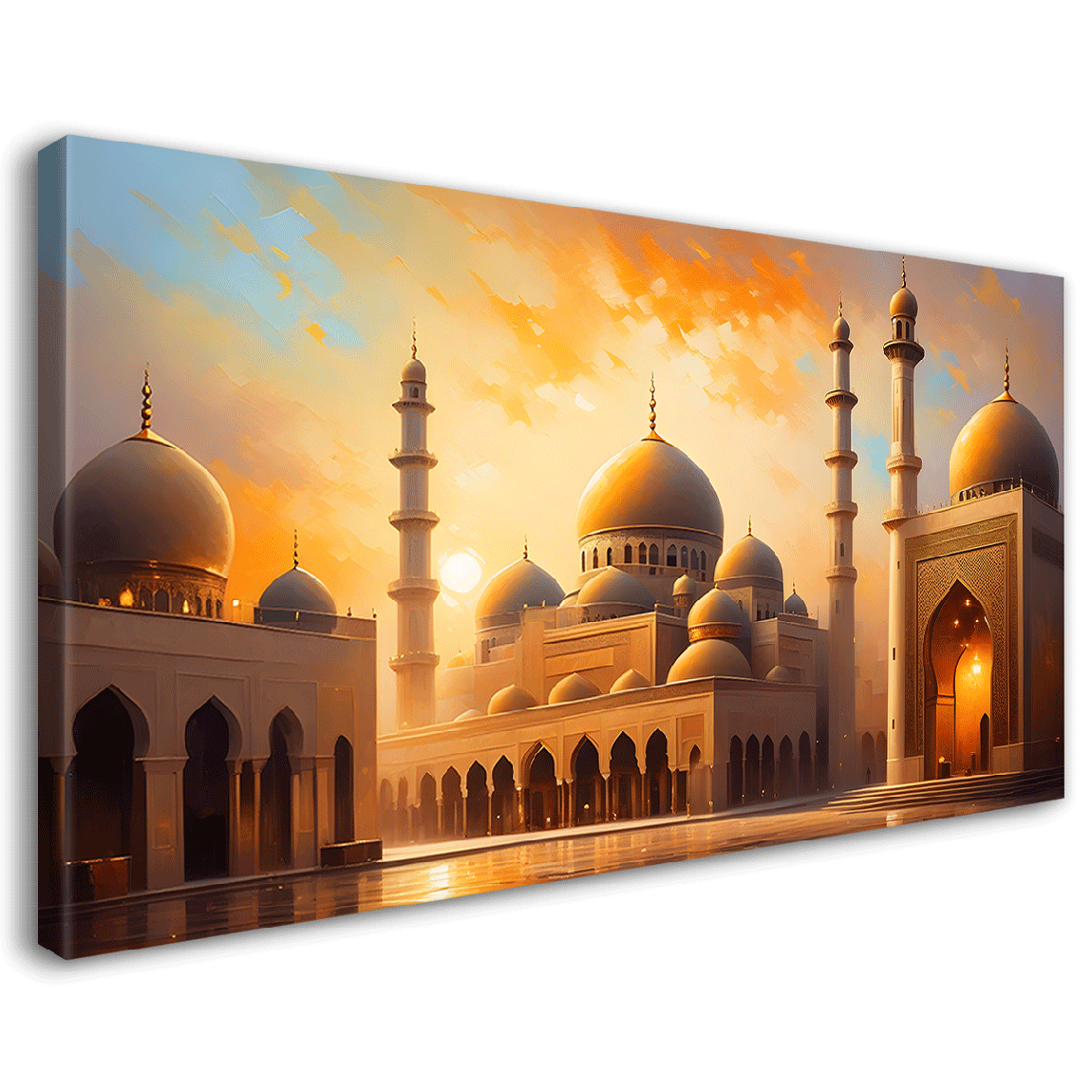 Islamic mosque with sunrise oil painting Canvas Painting - Islamic paintings - 62