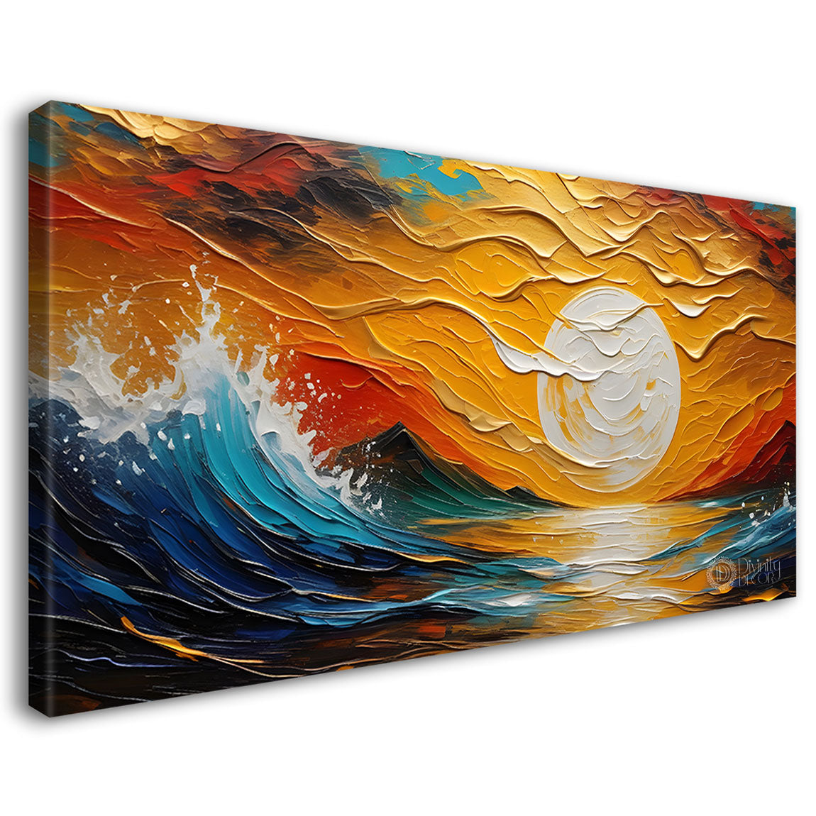 Mountains with sunrise painting Canvas Painting - Nature Art -626