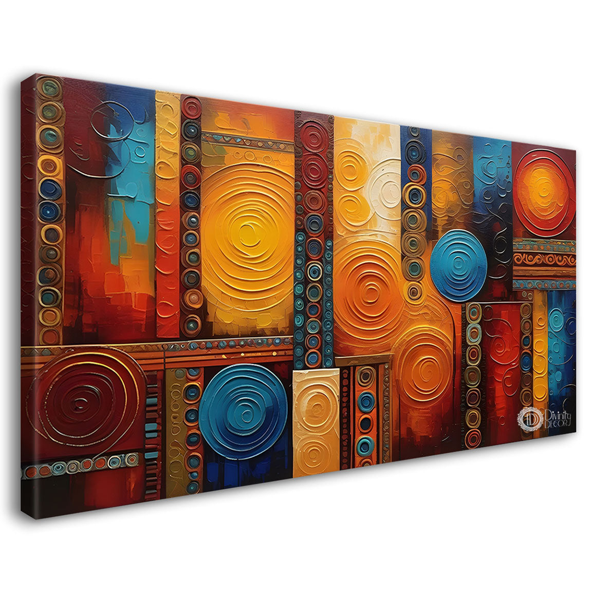 Colorful spiral patterns art Canvas Painting - Design - Modern-L-62