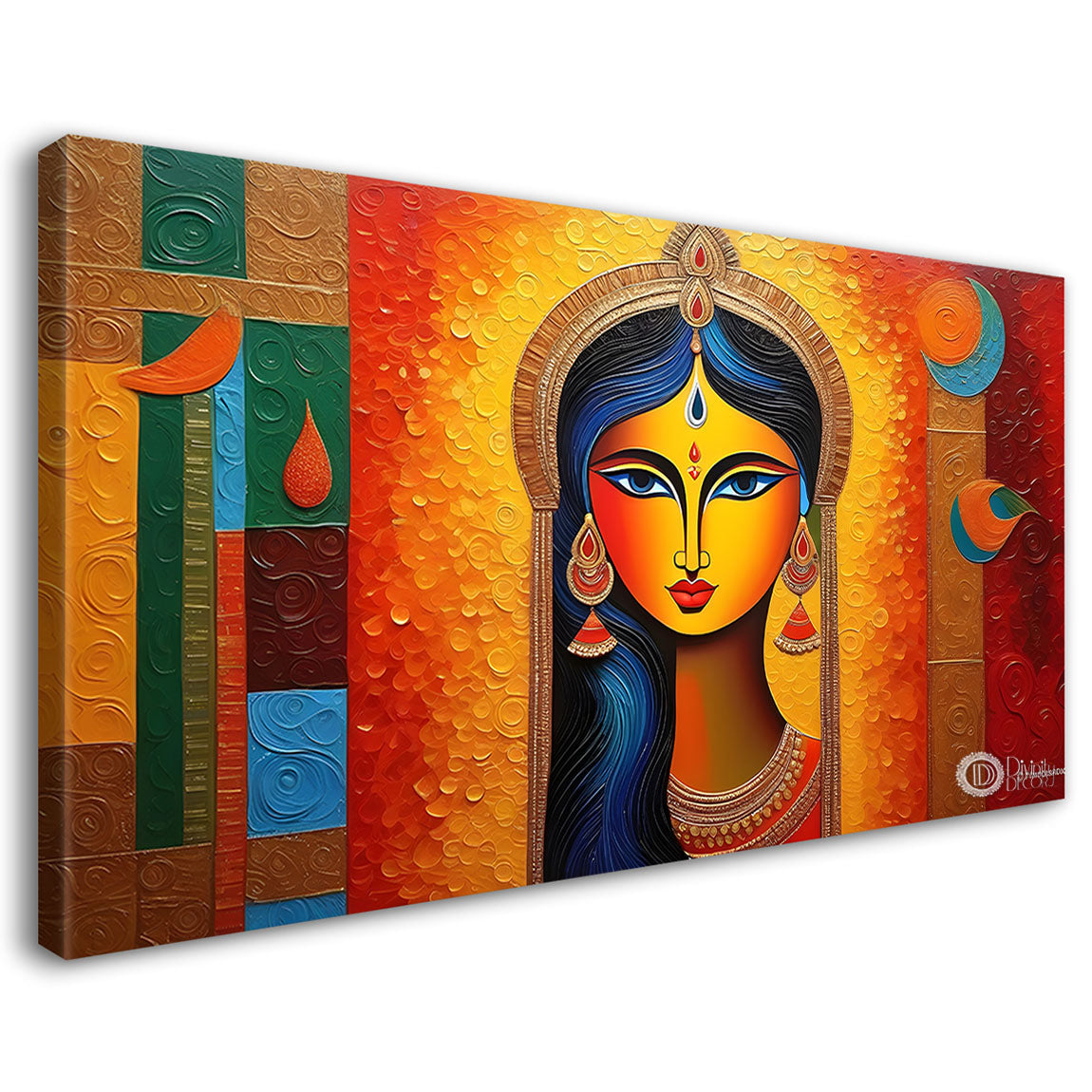Lady face textured modern art Canvas Painting - Design - Modern-L-63