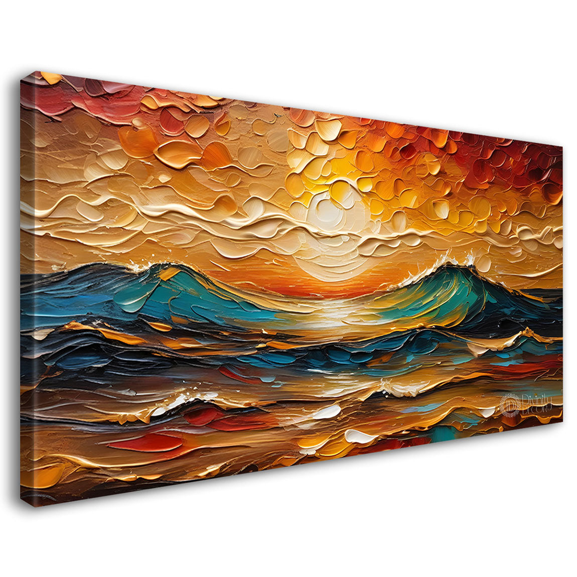 Mountains with colorful sky painting Canvas Painting - Nature Art -651