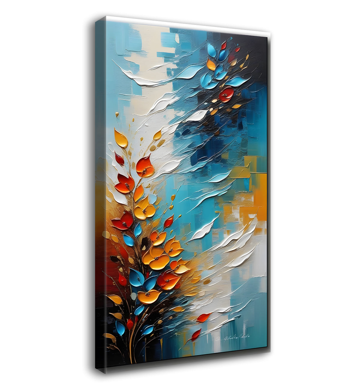 Colourful textured painting art Canvas Painting - Nature Art -V-65