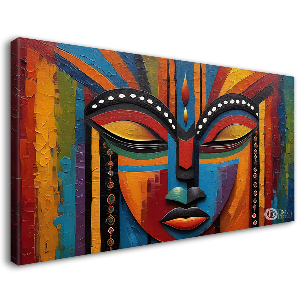 Textured face modern art Canvas Painting - Design - Modern-L-66