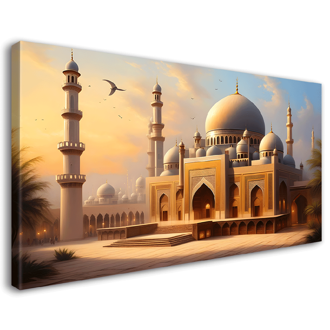 Islamic mosque with sunrise oil painting Canvas Painting - Islamic paintings - 69