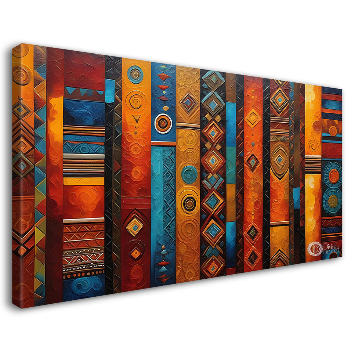Colorful Lines Textured art Canvas Painting - Design - Modern-L-6