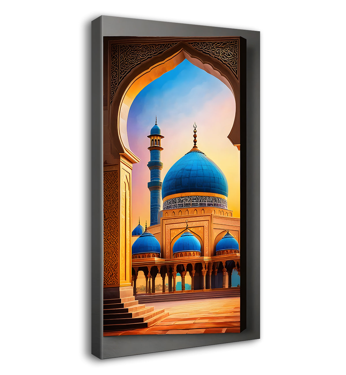 Islamic mosque with beautiful background modern art  - Islamic paintings-V-6