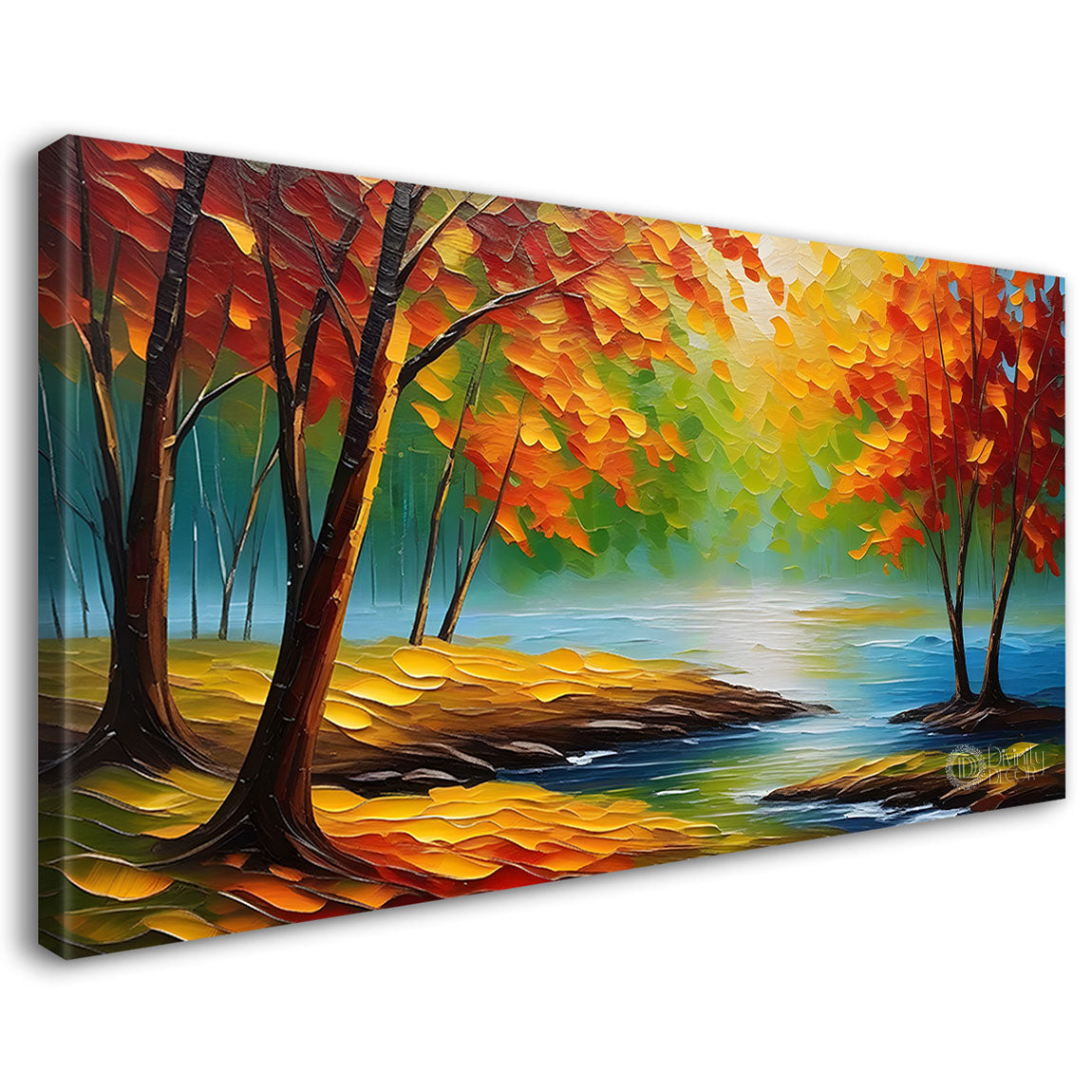 Orange trees with land painting Canvas Painting - Nature Art -704