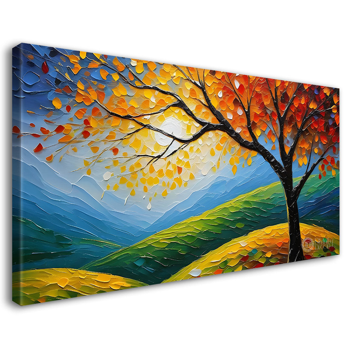 Orange tree with land painting Canvas Painting - Nature Art -711