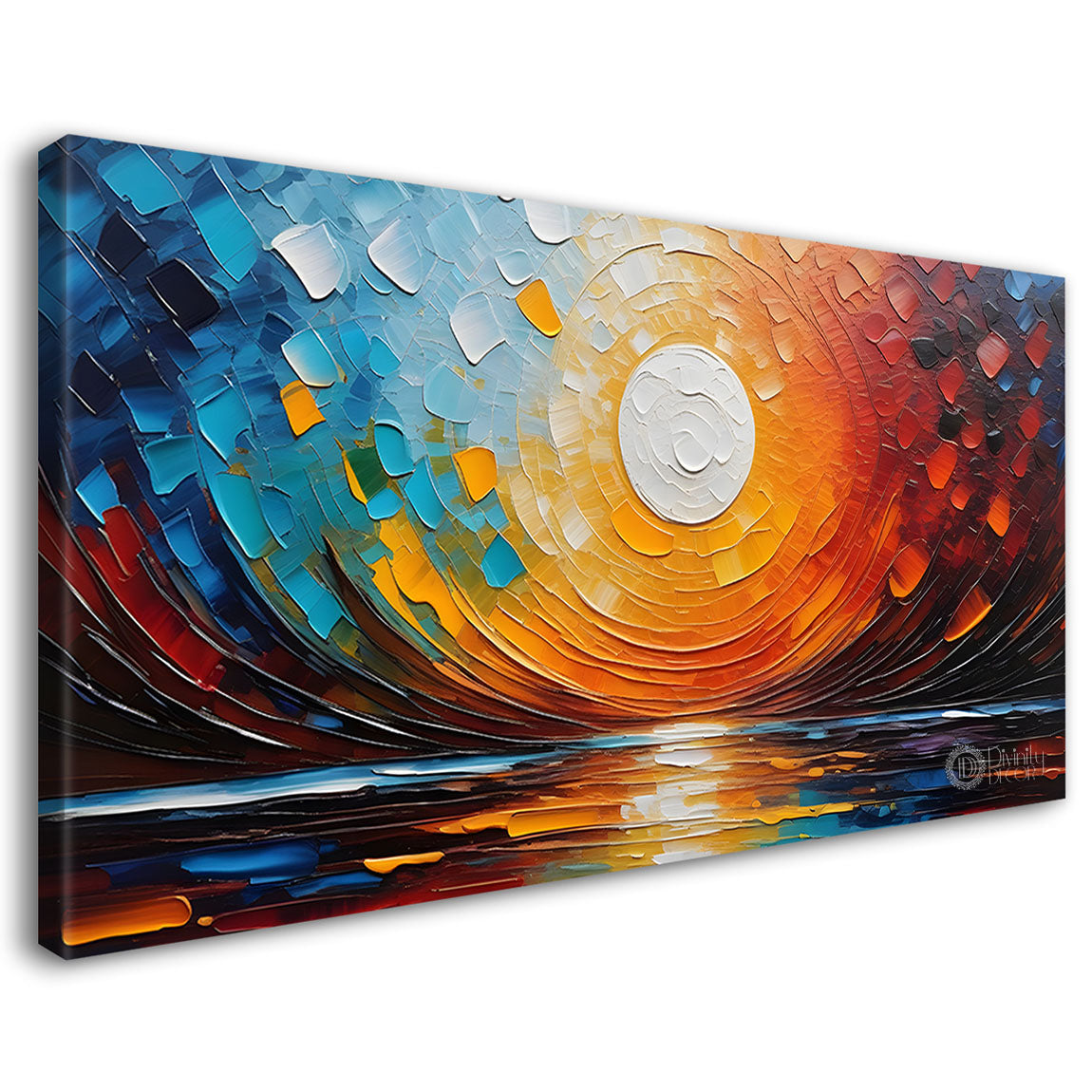 Sunrise with colorful sky painting Canvas Painting - Nature Art -721