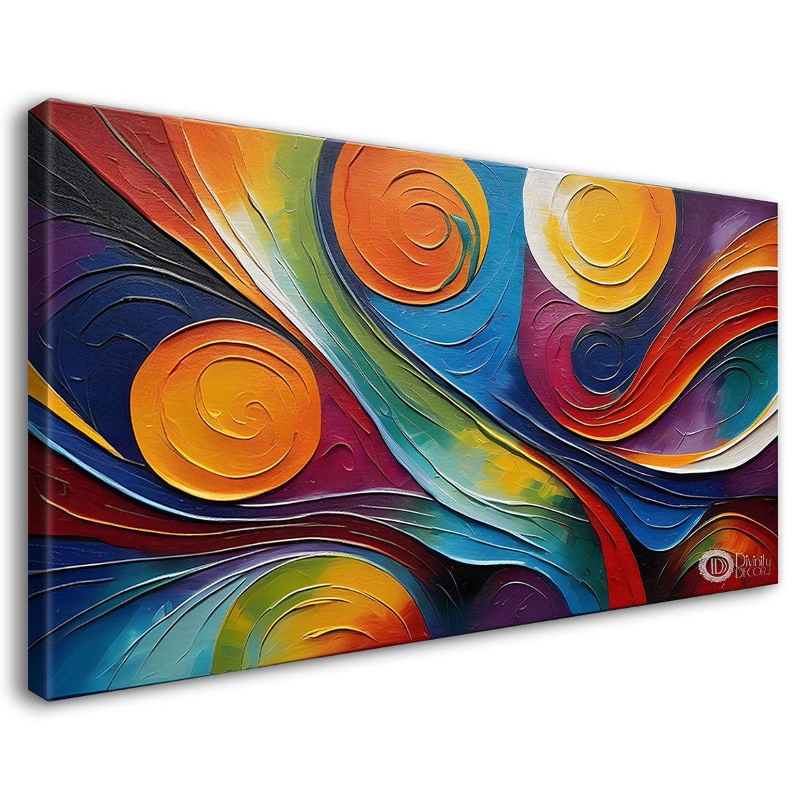 Colorful variance textured art Canvas Painting - Design - Modern-L-72