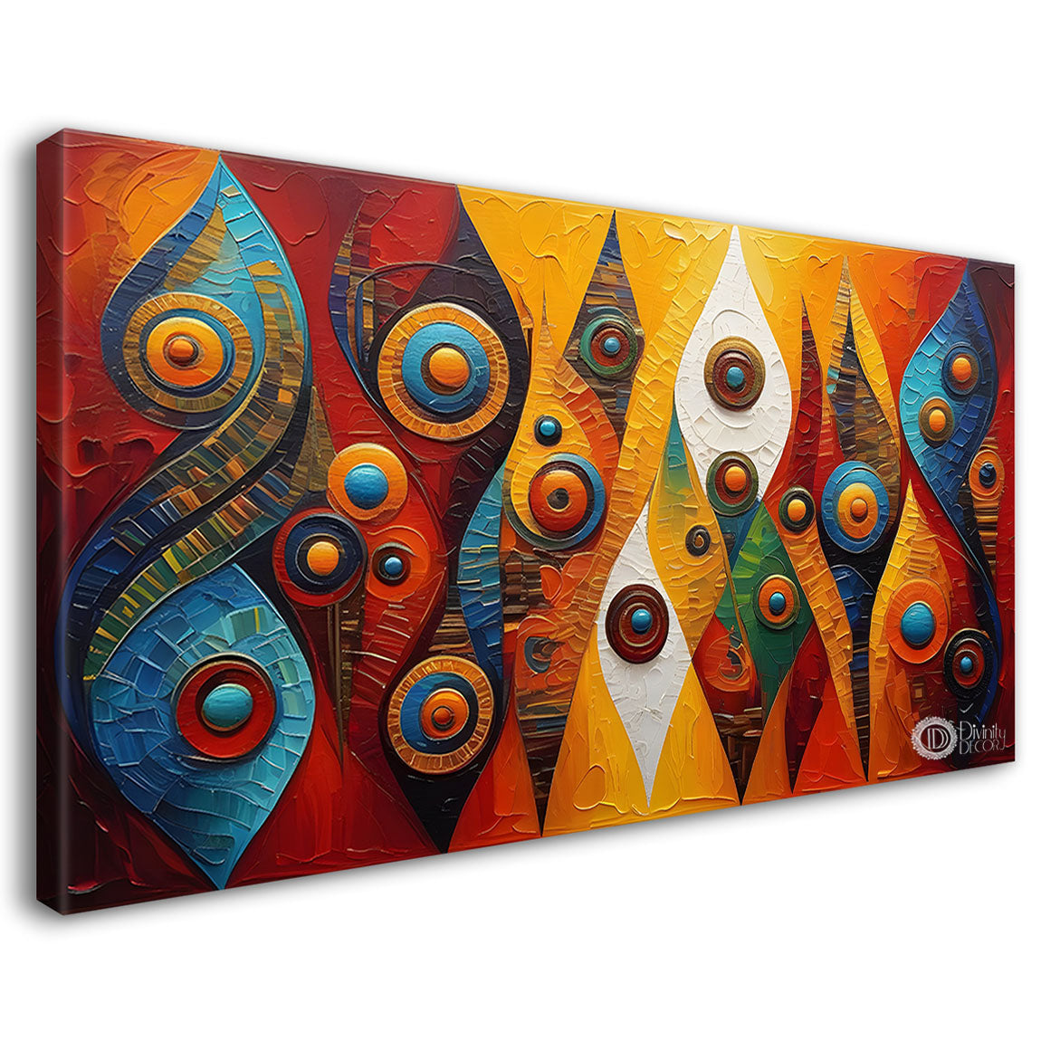 Colorful pattern textured art Canvas Painting - Design - Modern-L-73