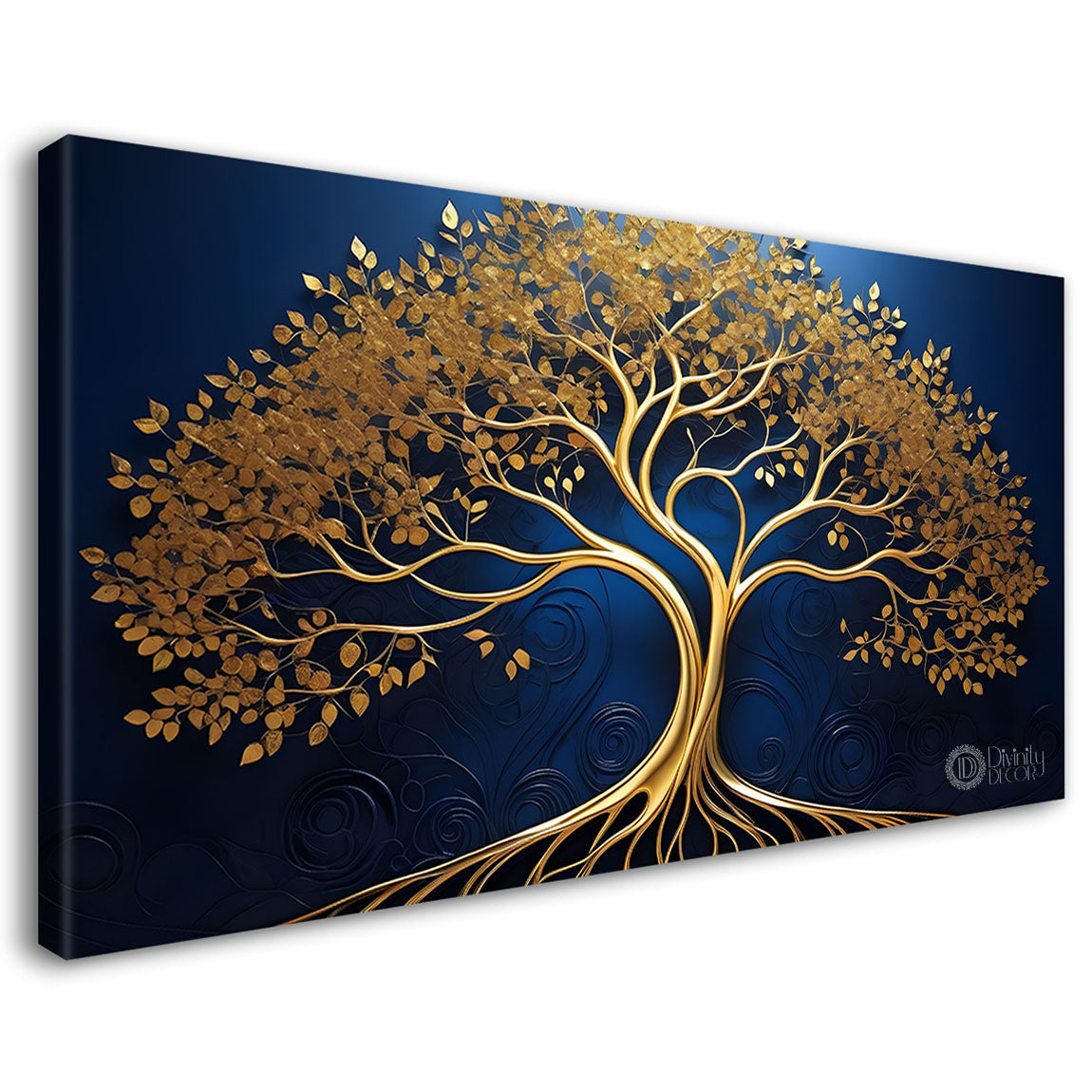 Dark textured tree modern art Canvas Painting - Design - Tree-75