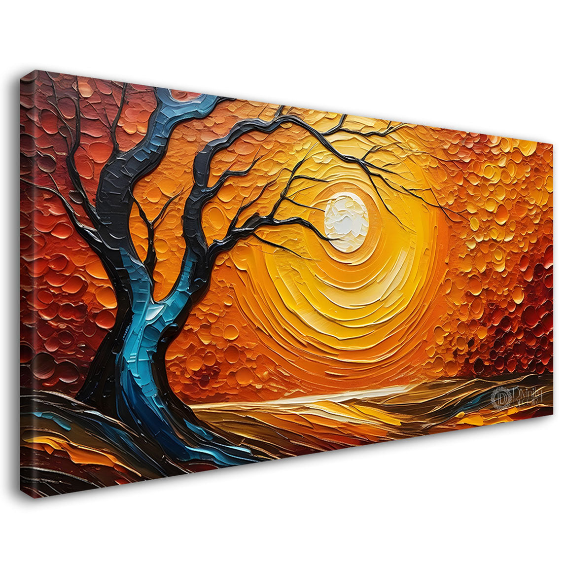 Tree with the sun painting Canvas Painting - Nature Art -790