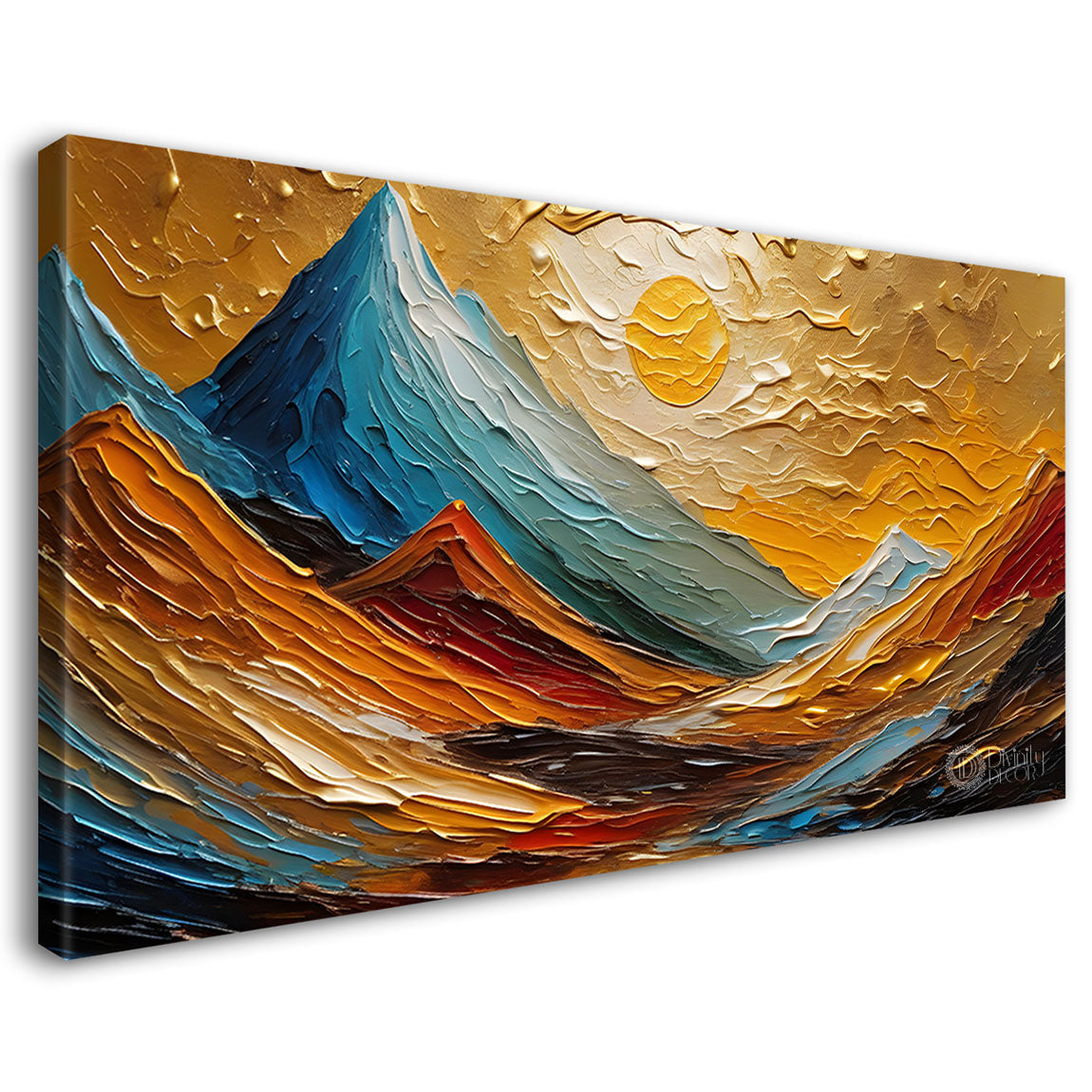 Colorful mountains painting Canvas Painting - Nature Art -796