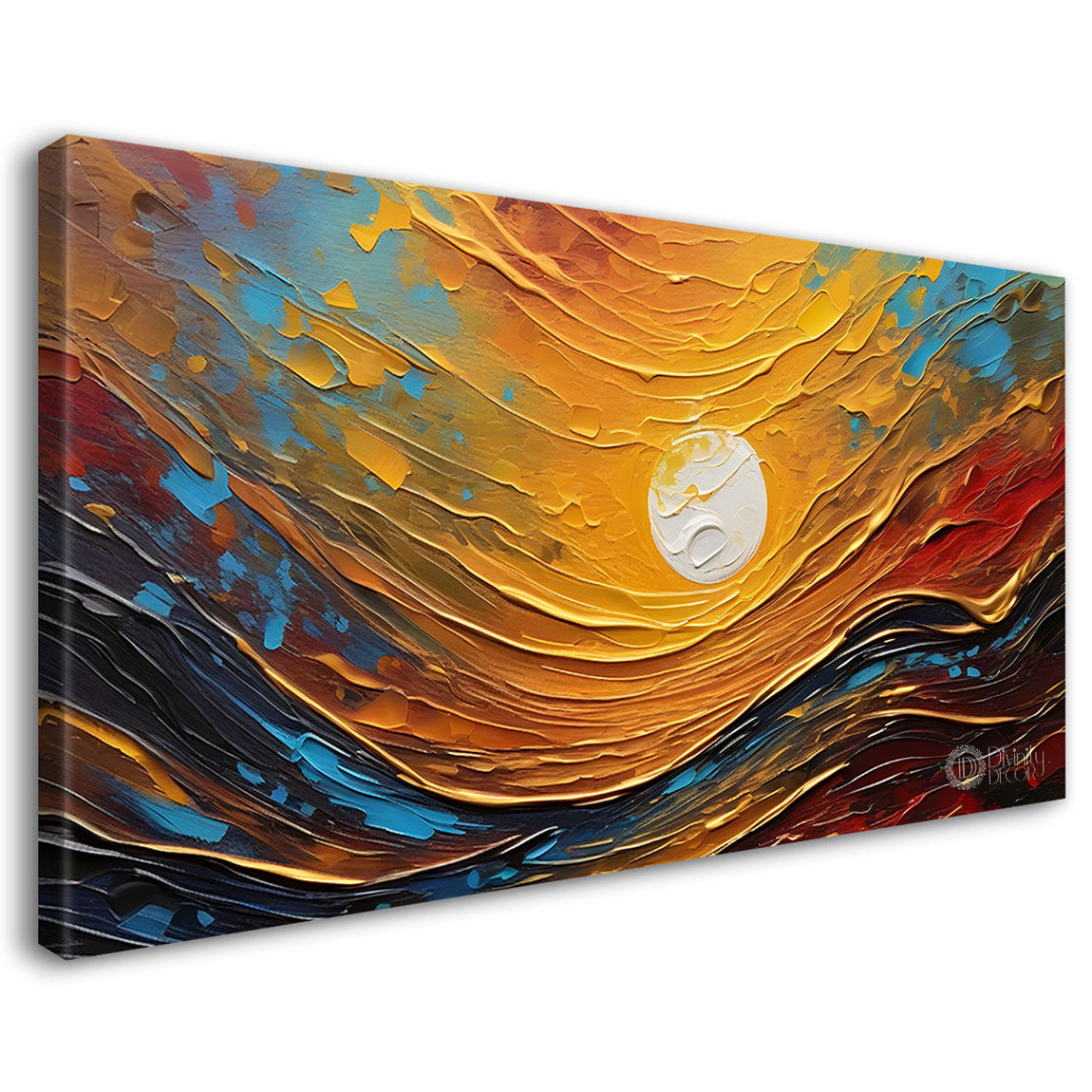 Sun the waves painting Canvas Painting - Nature Art -798
