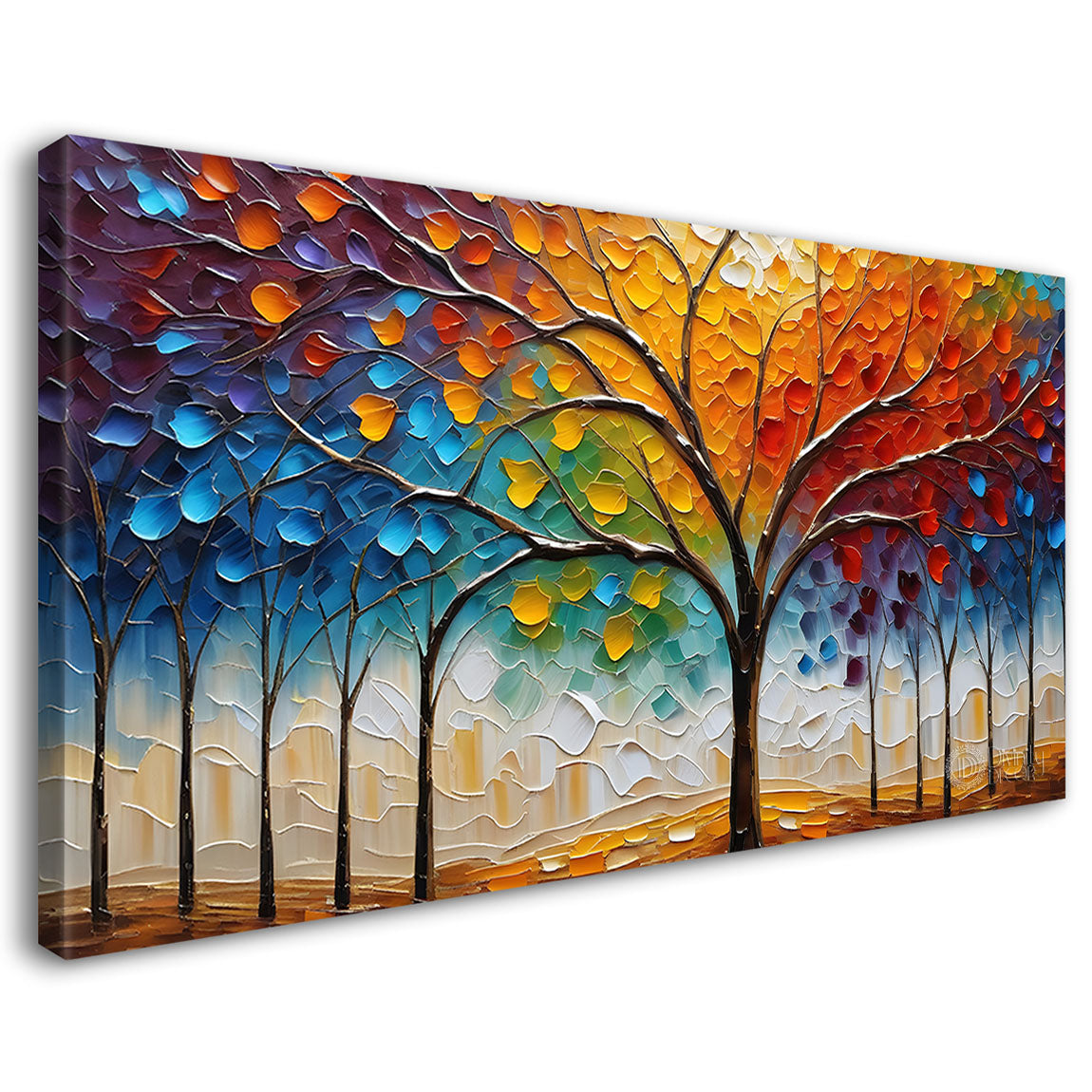 Colorful tree painting Canvas Painting - Nature Art -799