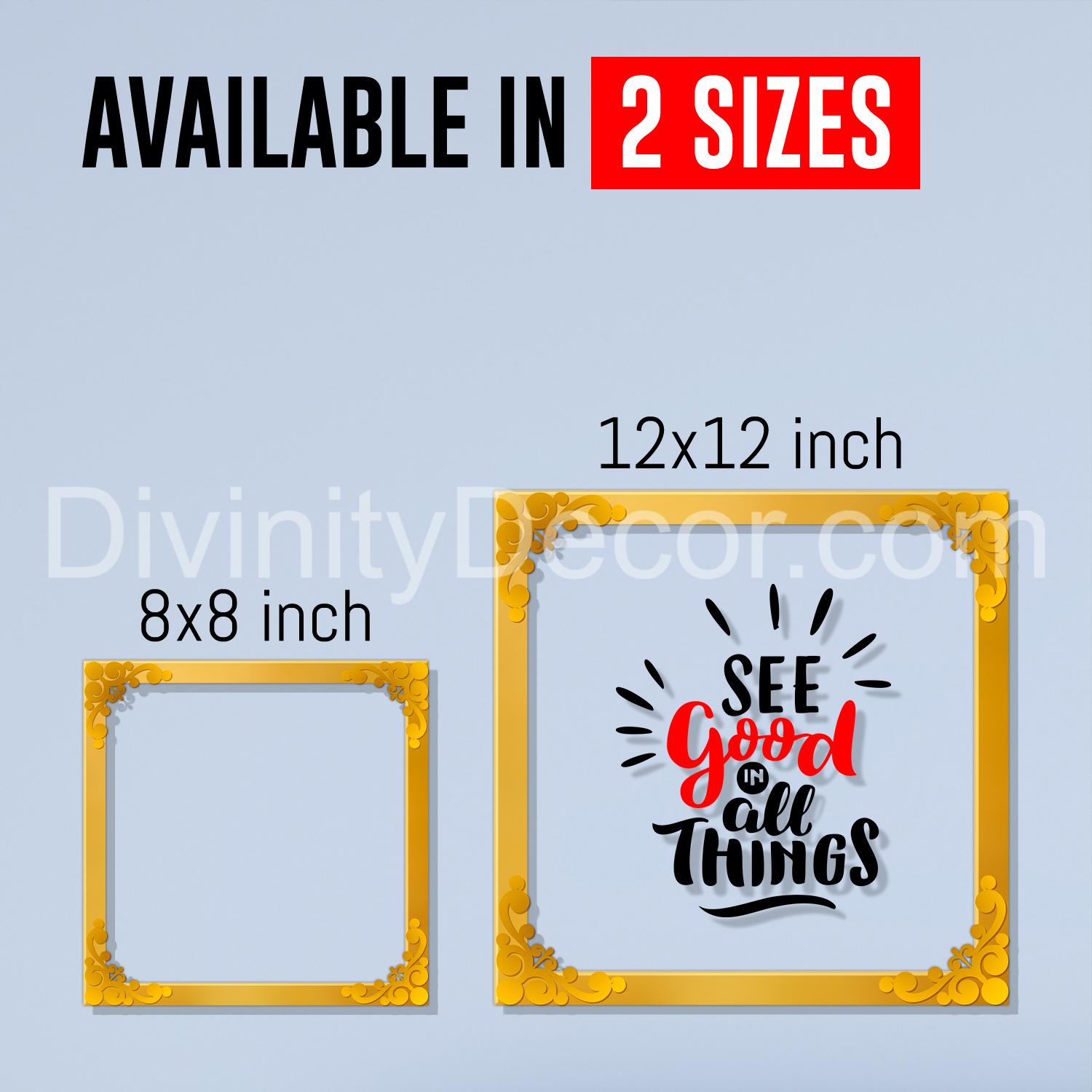See all good things Golden Plaque for Gifting, Wall Decor Clear UV print with Golden Border-79