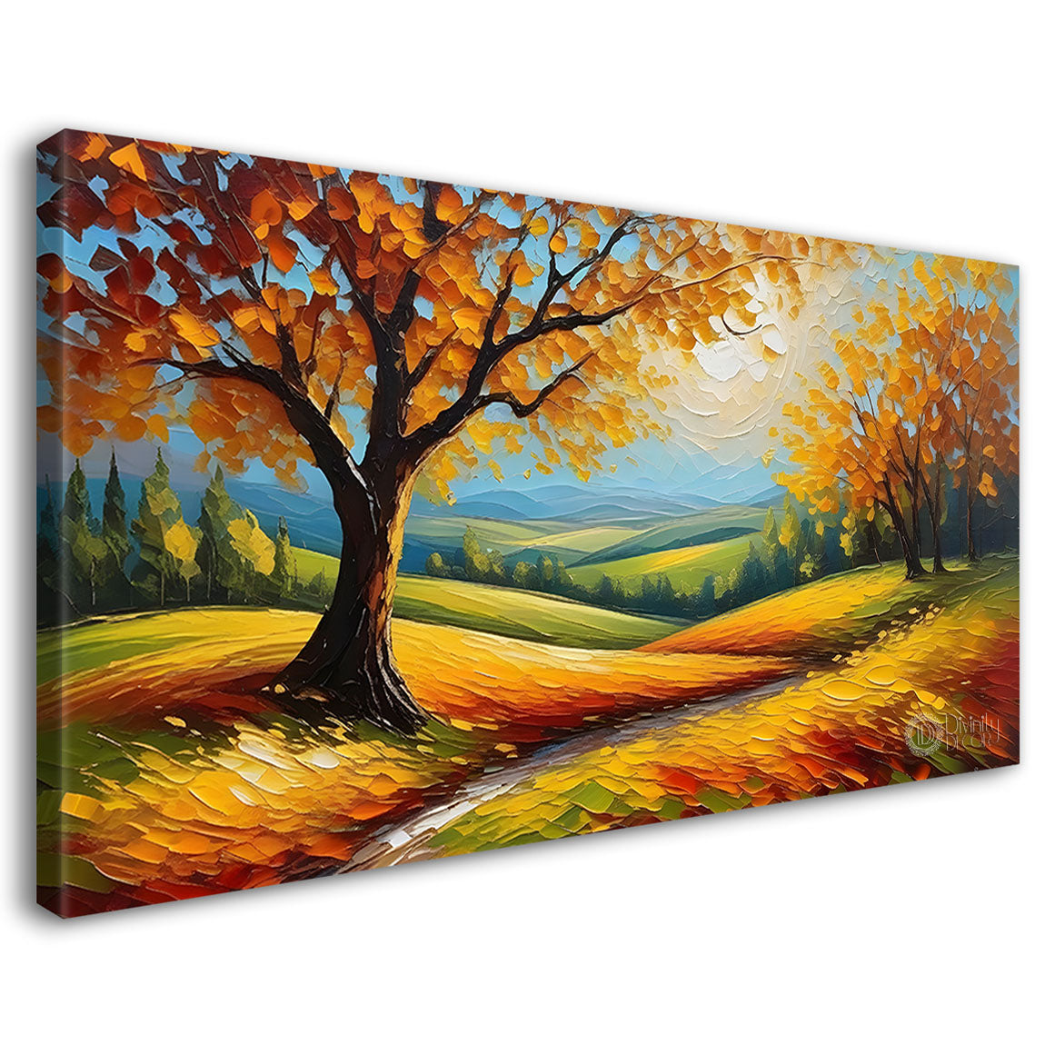 Trees with the land painting Canvas Painting - Nature Art -802