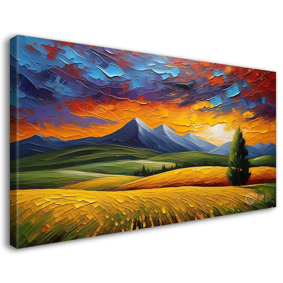 Mountains with the land painting Canvas Painting - Nature Art -818