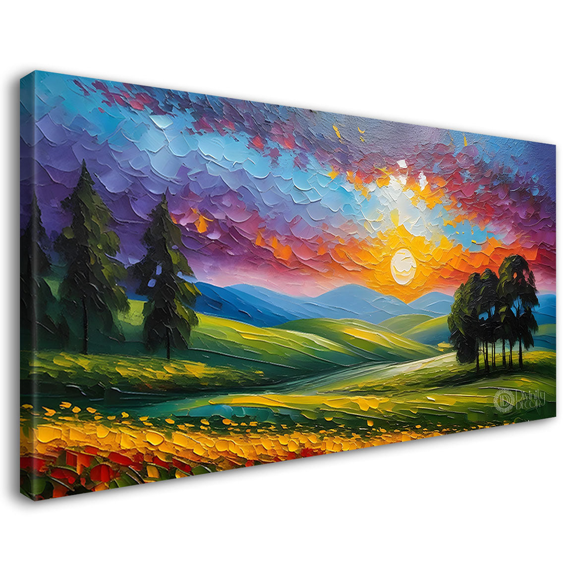 Mountains with the land painting Canvas Painting - Nature Art -822