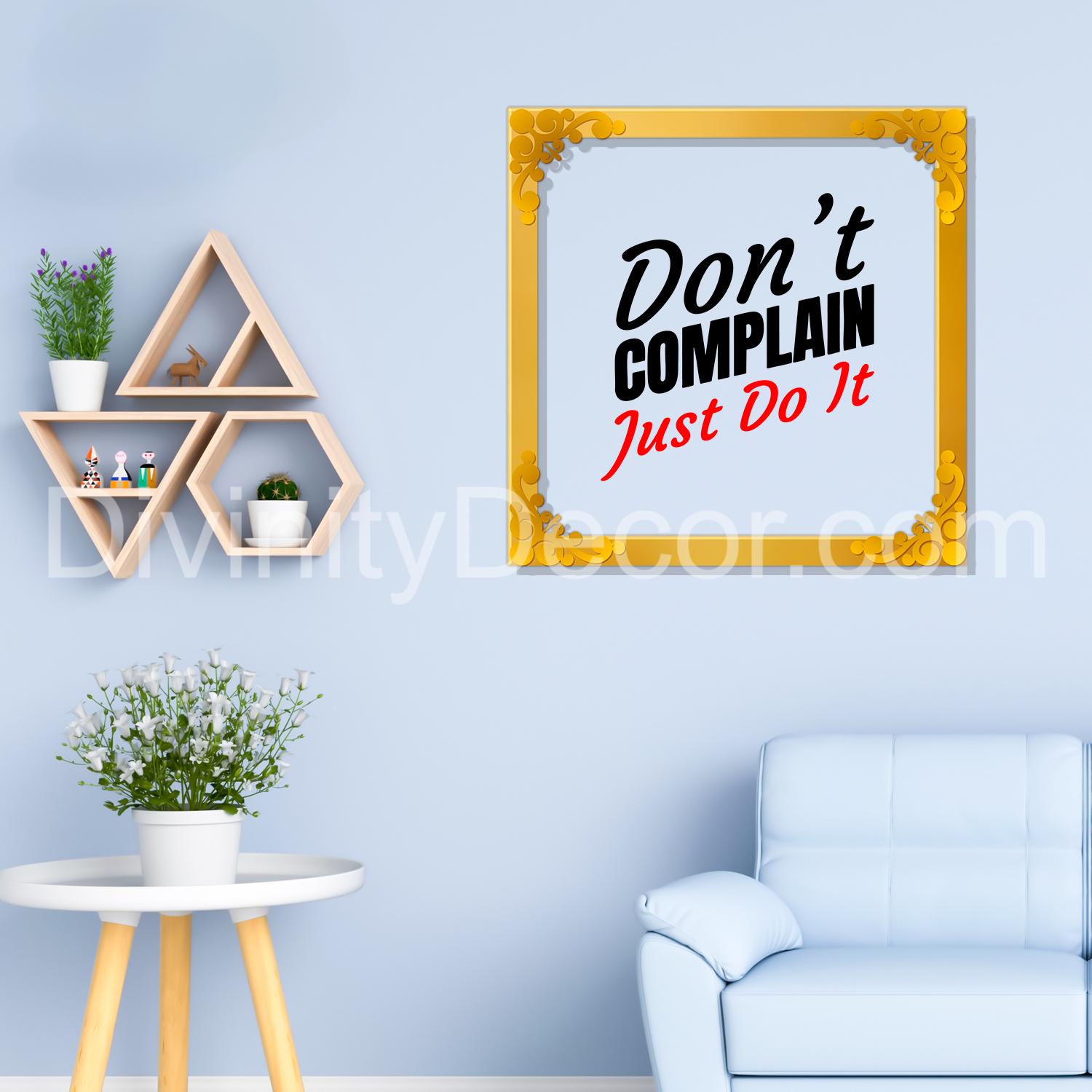 What do you love Golden Plaque for Gifting, Wall Decor Clear UV print with Golden Border-82