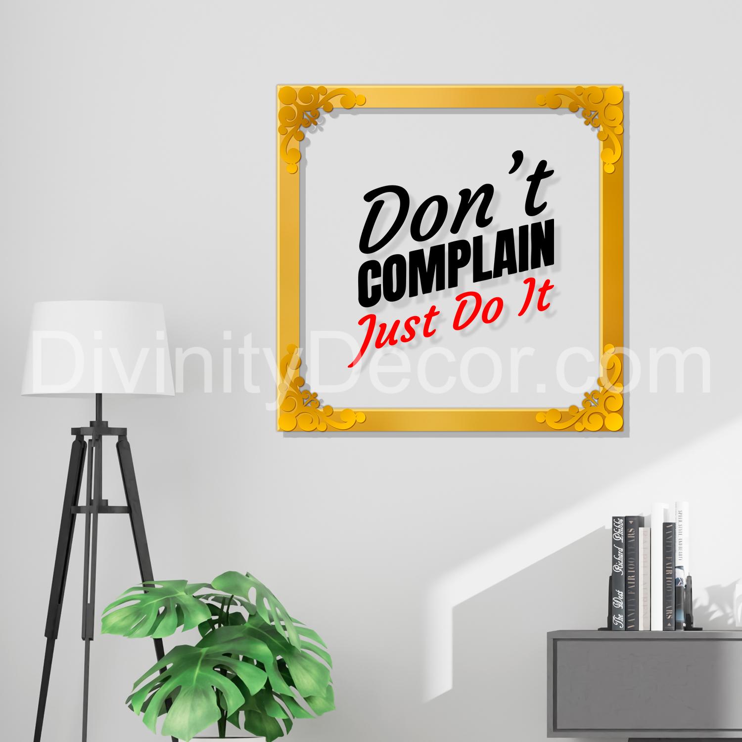 What do you love Golden Plaque for Gifting, Wall Decor Clear UV print with Golden Border-82